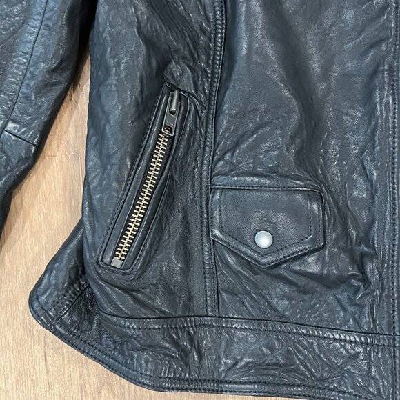 Treasure & Bond 100% Leather Moto Jacket Size XXS - Picture 4 of 9